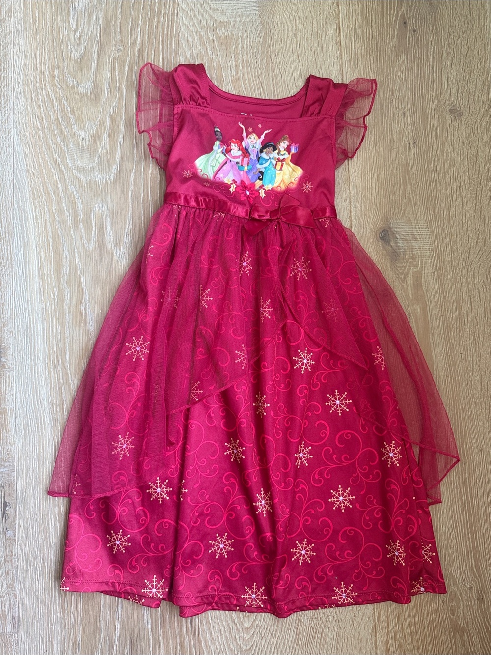 Disney red Princess Tulle Dress with Graphic